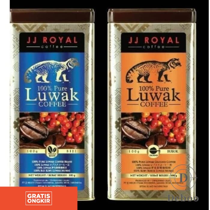 

JJ Royal Coffee 100% Pure Luwak Bean / Ground Tin 100 g