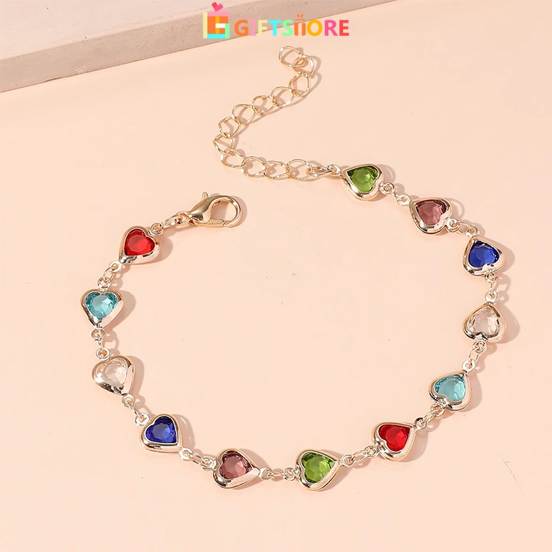 COD Gelang Wanita Aesthetic Modis Kreatif Serbaguna Gelang Hati Mata Setan Wanita Gelang Gaya Ins