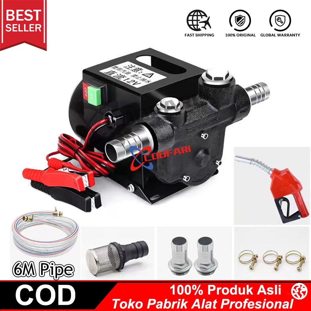 Pompa DC 12V 80L/Menit / Pompa Minyak Elektric 80L/min / Pompa Transfer Bbm 80L/min