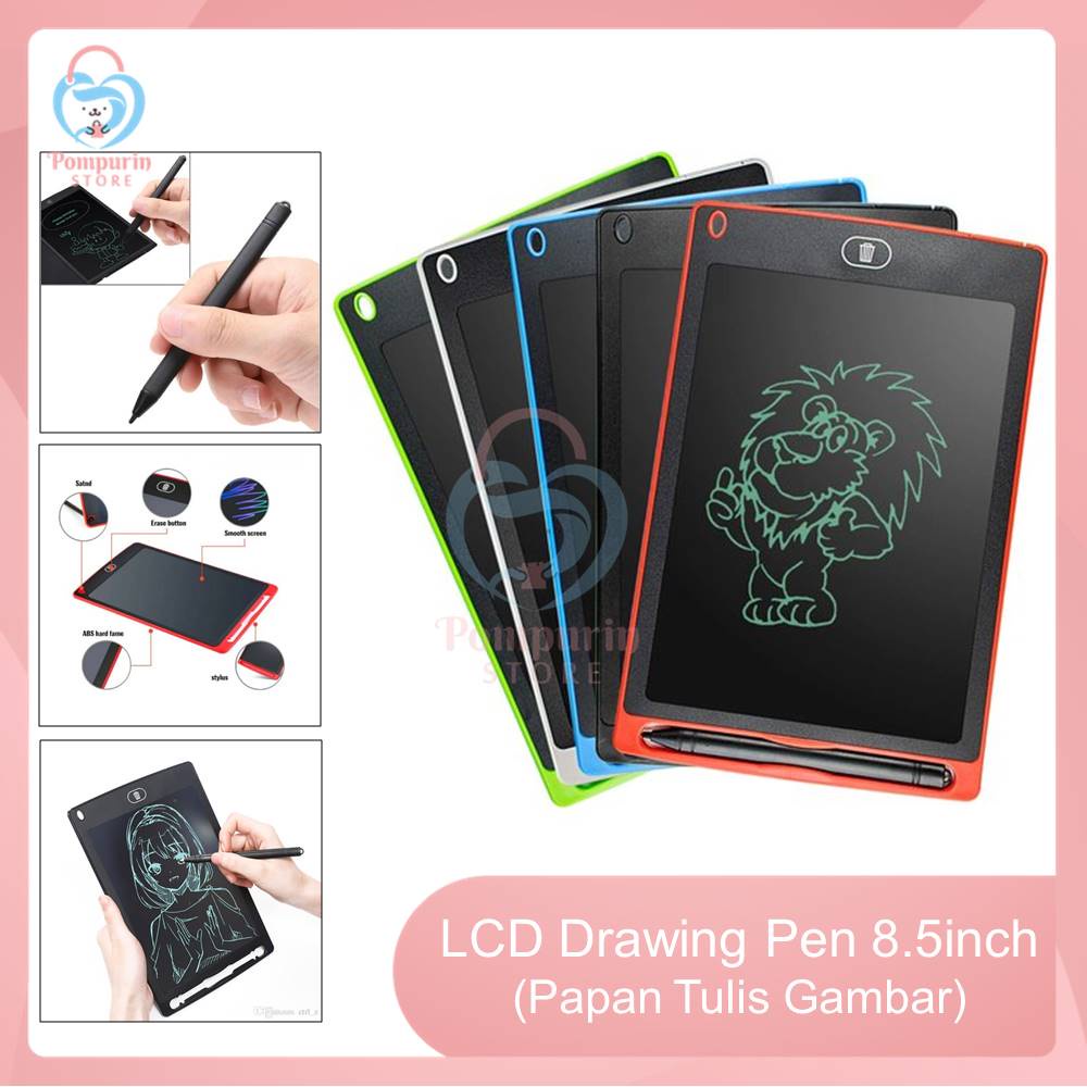 

LCD Drawing Writing Tablet 8.5inch - Papan Tulis Gambar LCD Writing 8,5