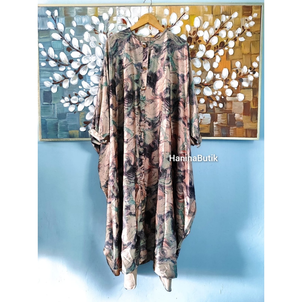 SALE - KAFTAN DRESS MOTIF ABSTRAK| KAFTAN ARMANI SILK MEWAH DRESS PESTA KAFTAN
