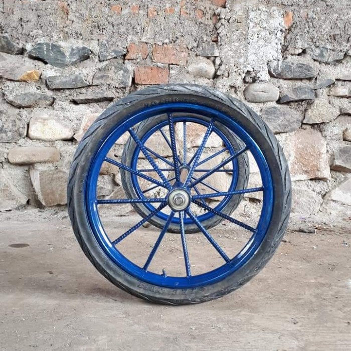 Roda Gerobak Dorong Roda Jari 6x2 Kecil Satu Set