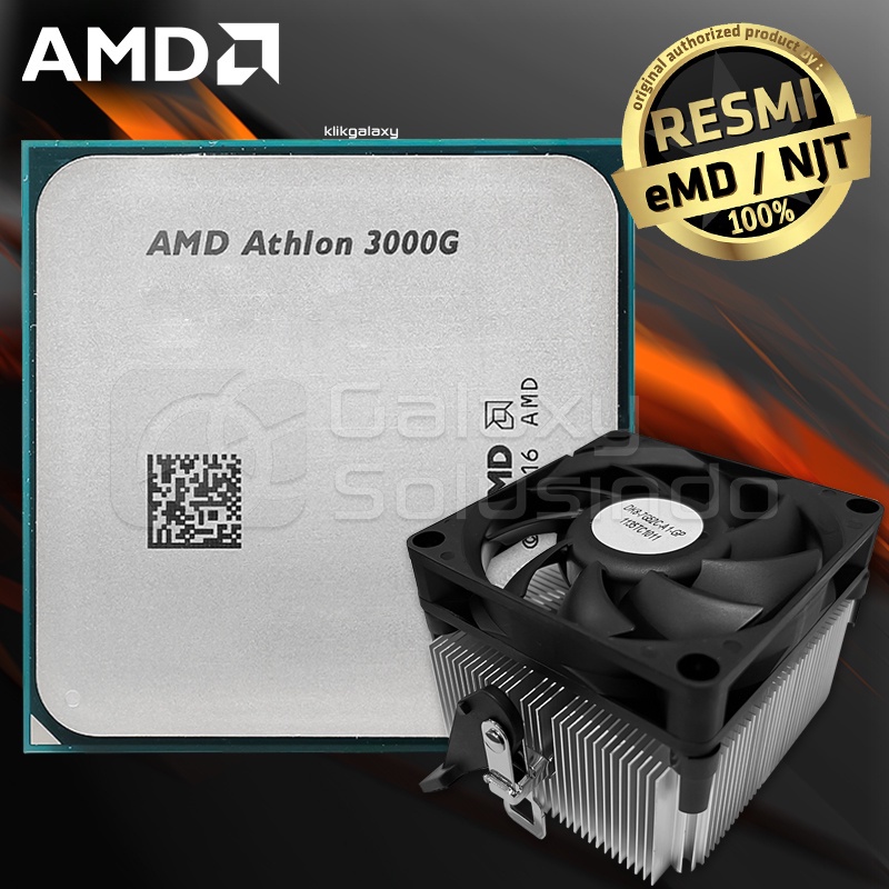 New AMD Athlon 3000G TRAY AM4 + Stock CPU Cooler Fan