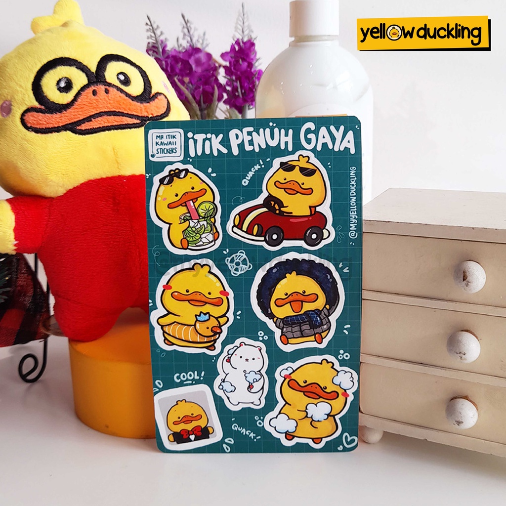

STICKERS - ITIK PENUH GAYA EDITION STICKER SET - LIMITED EDITION - JURNAL STUDYGRAM DOFF MATTE FINISH WATERPROOFStickers - Itik penuh gaya My Yellow Duckling