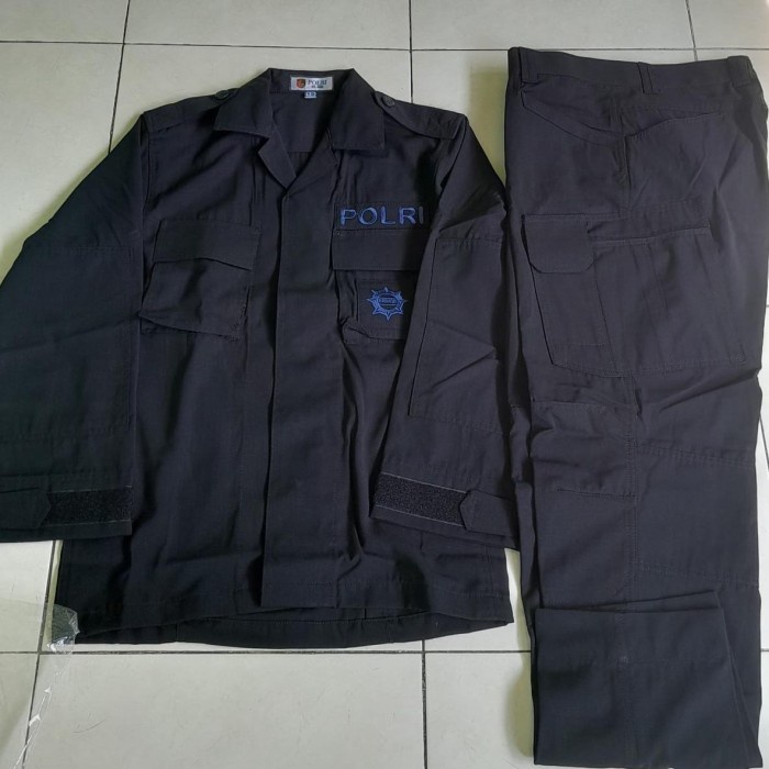 Mark Seragam PDL Hitam jatah polri tactical brimob