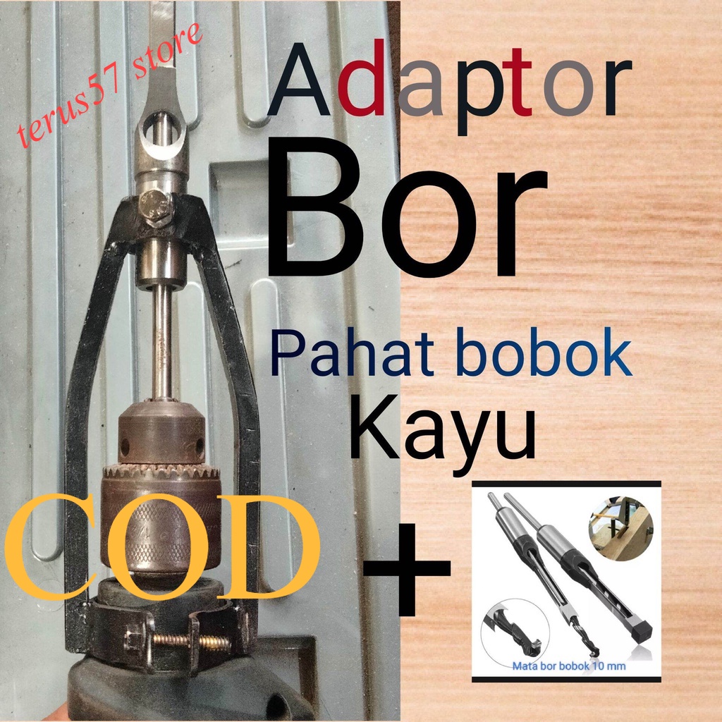 DUDUKAN BOR BOBOK KAYU / Adaptor bor bobok kayu bor manual bor kayu mata bor lubang kotak kayu duduk
