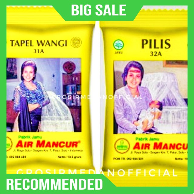 TAPEL WANGI PILIS sachet - IBU HABIS MELAHIRKAN BERSALIN - AIR MANCUR - pilis