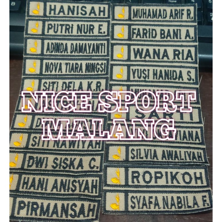 Bordir Bordir custom nama bordir komputer satuan warnabisa pesan satuan