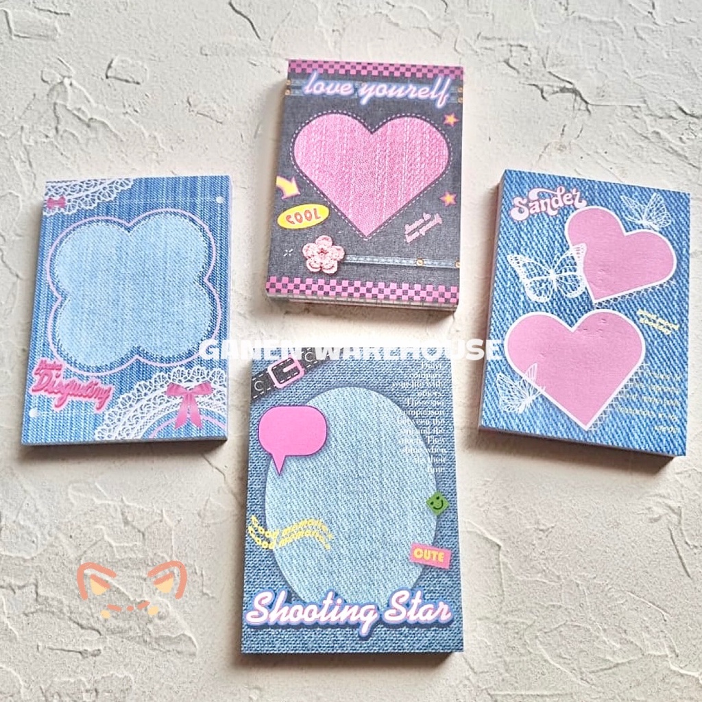 

[GW] 100 Lembar Memo Pad Denim Jeans Dekoratif