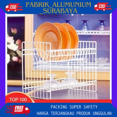 RAK PIRING RPK 02 / RAK PIRING ANTI KARAT / RAK PIRING SUSUN 2 / RPK 02 / RAK DAPUR / RAK PIRING