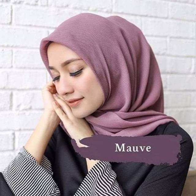 Hijab/jilbab/kerudung segiempat ramadan lebaran modis warna mauve ungu - Dusty
