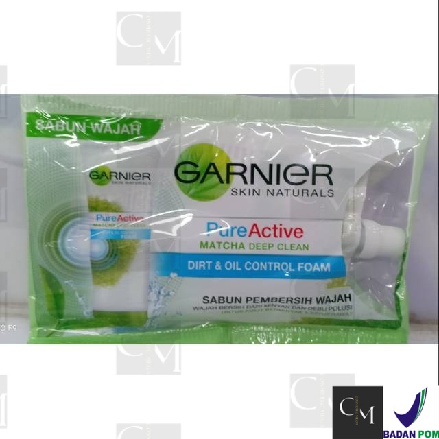 Garnier Pure Active Matcha | Sakura White Sachet 9ml Sabun Cuci Muka