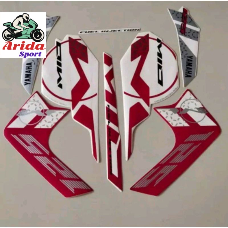 Striping stiker yamaha mio m3 125 2015 putih pink lis les strep mio m3