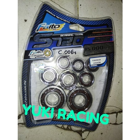 BEARING FULL SET RASIO KRUK AS FAITO RACING S720 YAMAHA VIXION NEW OLD NVA NVL LAMA BARU 150 INJEKSI