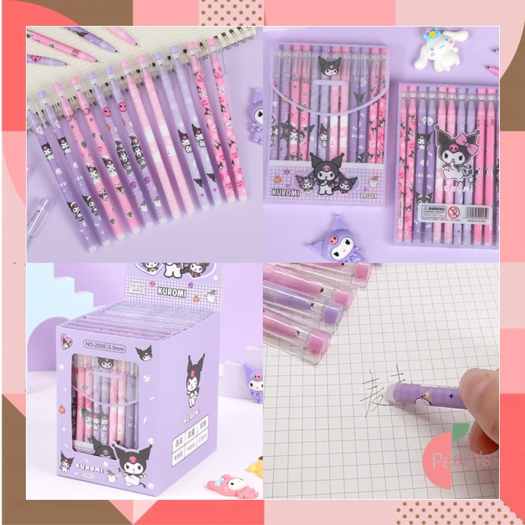 

PEACHs - S5930 Pena Karakter Bisa Dihapus / Pulpen Erasable / Pulpen Bisa Dihapus 12 PCS / Pena Hitam 12 PCS / Erasable Gel Pen