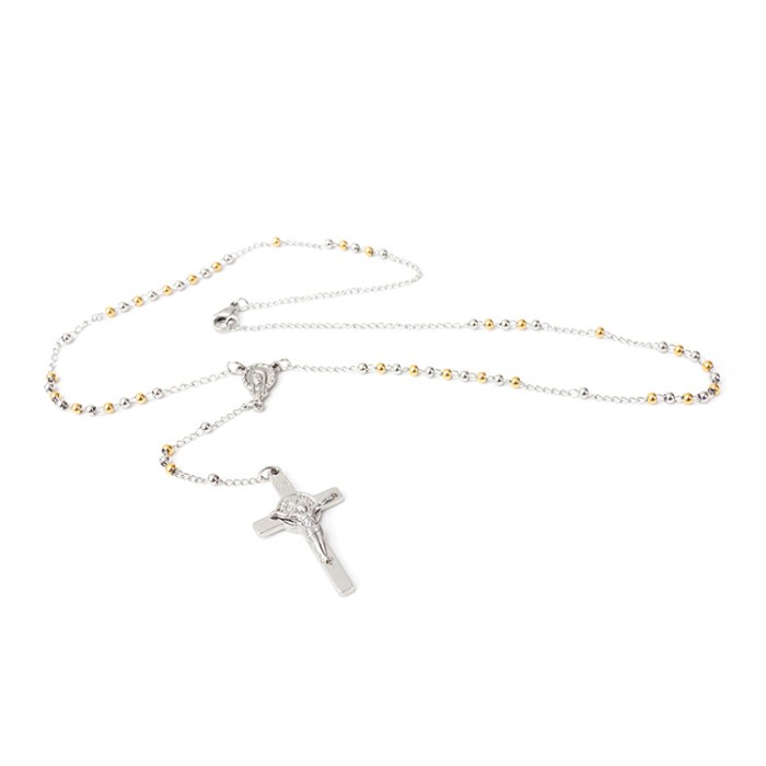 Rosario Titanium 4mm / Gold - Kalung Rosario-Kalung Titanium