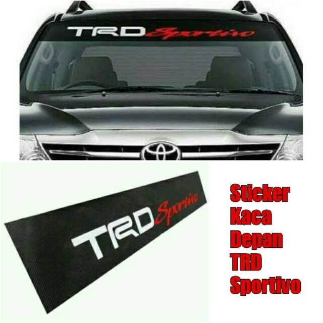 Stiker kaca depan mobil TRD SPORTIVO