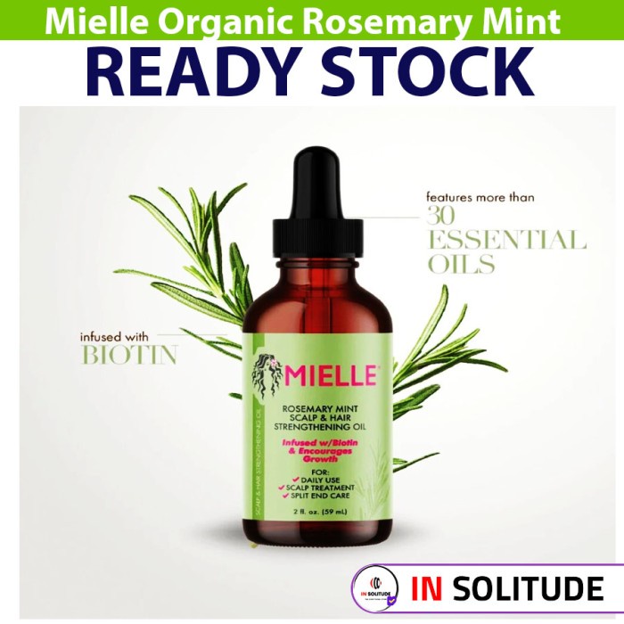 Mielle Organic Rosemary Mint Scalp amp Hair Strengthening Oil Biotin