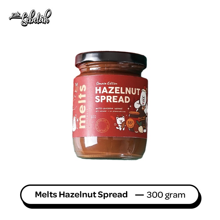 

COD Melts Hazelnut Spread 300gr - Selai Cokelat | Vegan | Plant Based | Healthy | Low Calorie