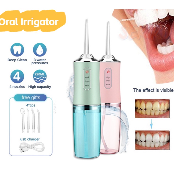 YBC Oral Irrigator Flushing Portable USB Rechargeable Oral Care Dental Scaler Teeth Multifunctional 