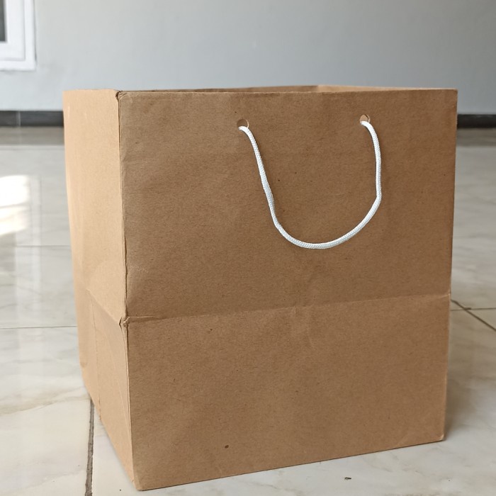 

paper bag box nasi polos 20x20