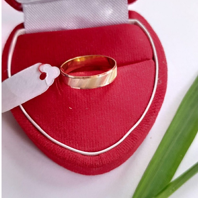 Kado Hadiah Cincin Emas Asli Tunangan Emas Muda Cincin Wanita Cincin Kawin Unik