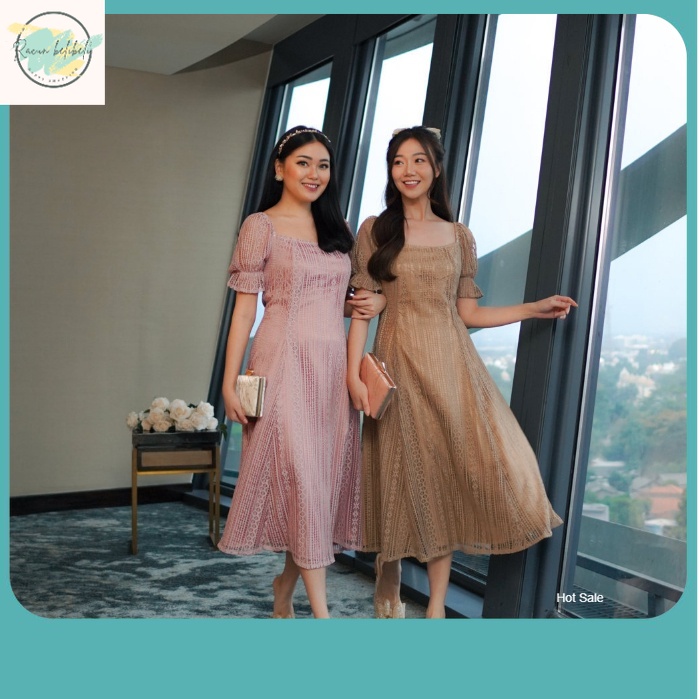 Dres Wanita Terkini / Miss Nomi - Nayeon Dress / Dress Pesta / Brukat / Simple / Kondangan / Bridesm