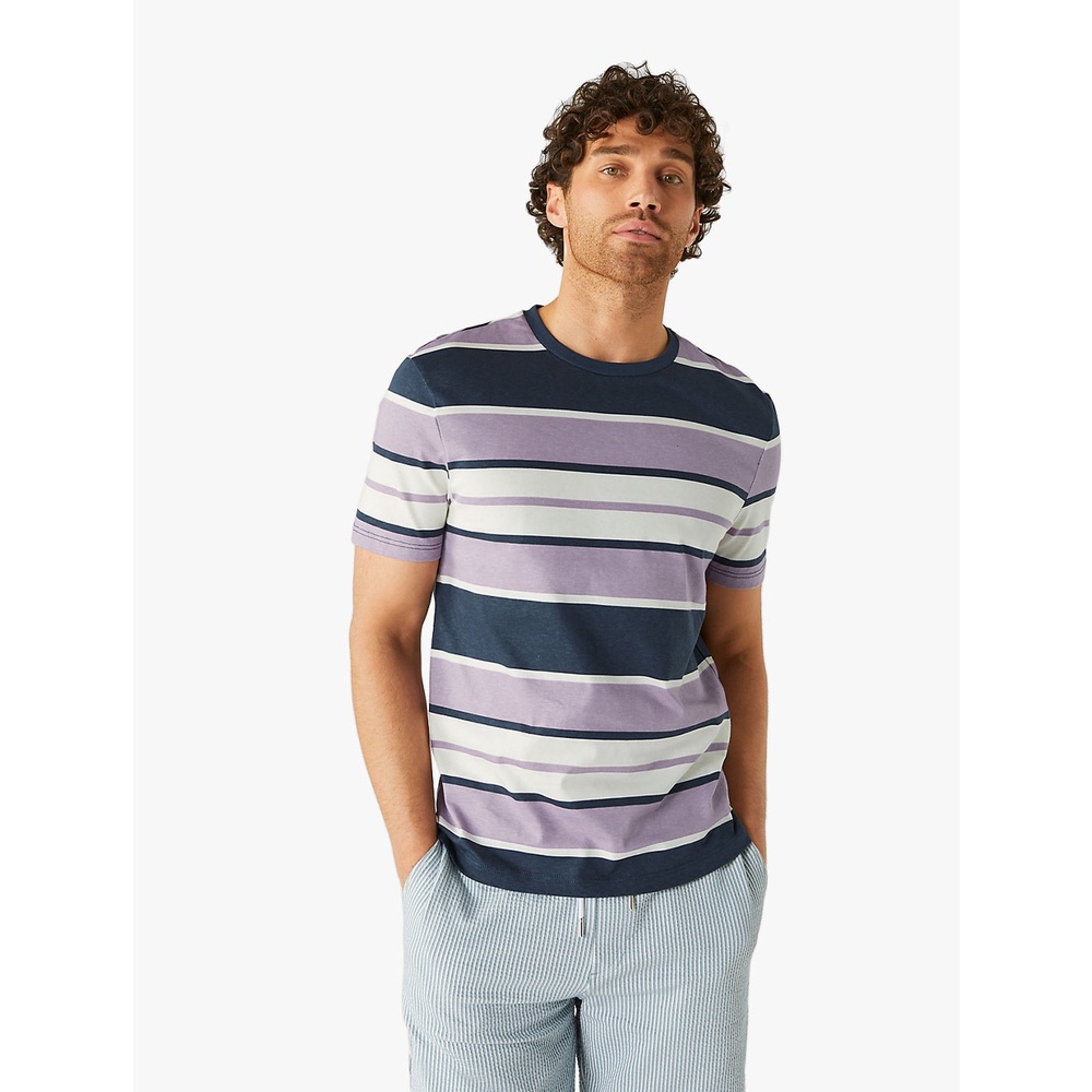 M&S - Kaos Pria - Pure Cotton Colour Block T-Shirt