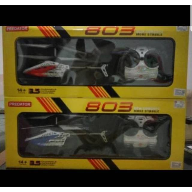 Rc Helicopter Predator 803 3.5 Channel Heli Tahan Banting Gyro Chip Fall Resist 2 Blade Wltoys Murah