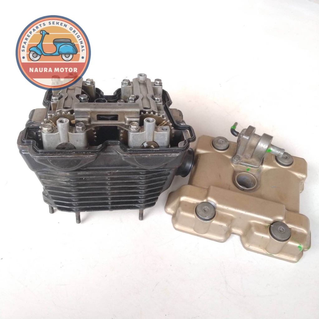 CYLINDER HEAD KOP SATRIA FU 150 FACELIFT KARBU 2014 KOMPLIT ORIGINAL BEKAS BLOK HEAD SATRIA FU KARBU