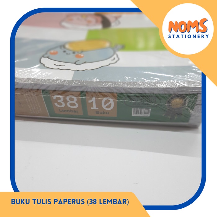 

Buku Tulis Paperus 38 lembar 1 pack isi 10 buku