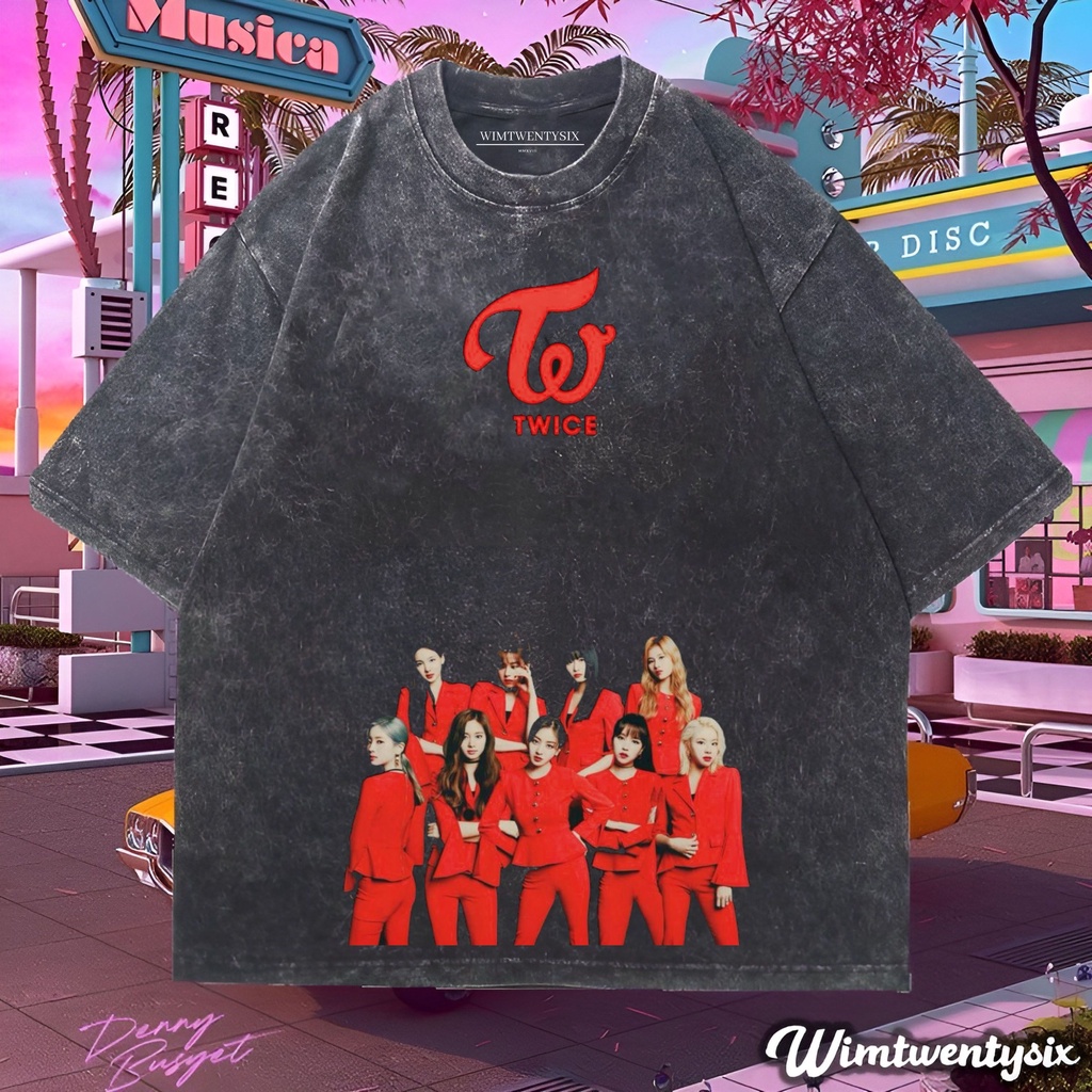 Wimtwentysix “twice red” kaos oversized washing | vintage tee