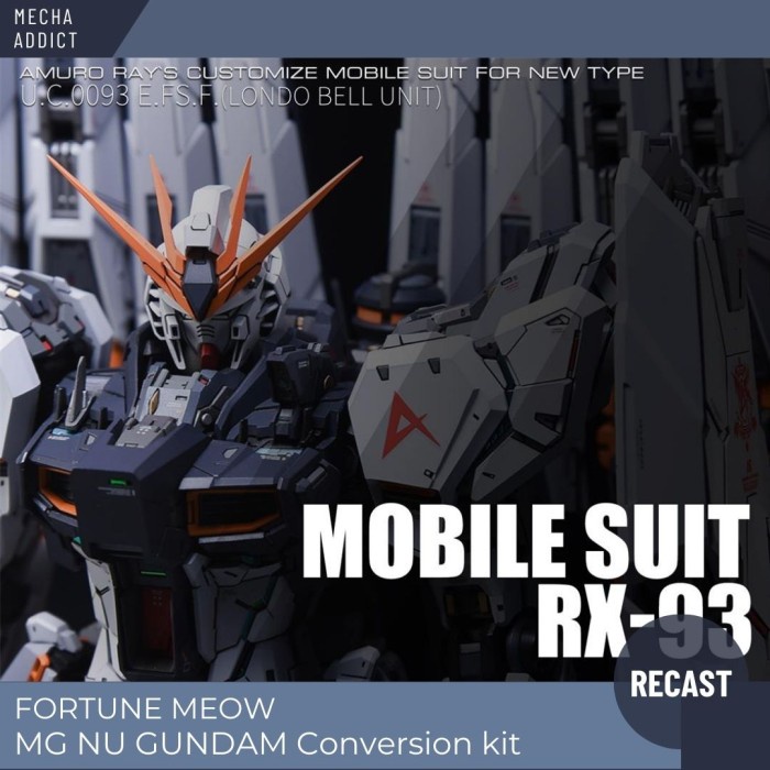 MG Nu Gundam Resin Conversion Kit by Fortune Meow Recast - Ready