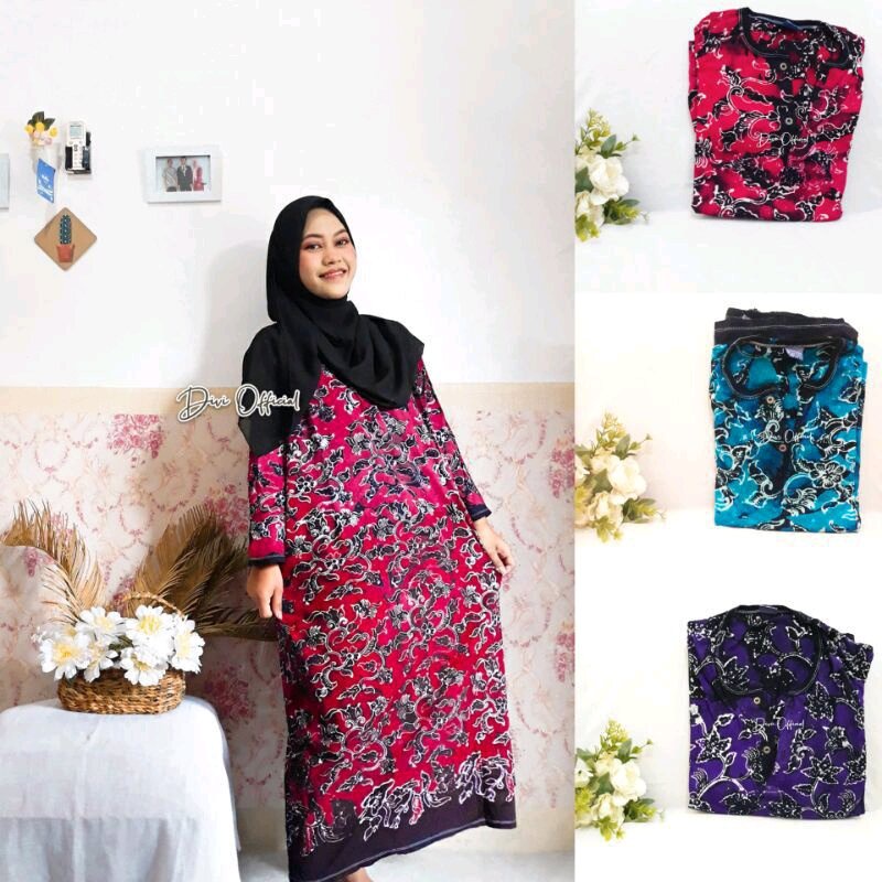 DASTER PANJANG BATIK TUBAN BATIK GEDONG TUBAN GAMIS PANJANG KANCING DEPAN KHAS TUBAN ASLI BATIK INDO