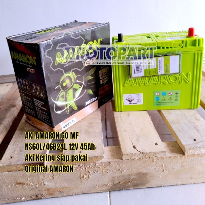 Aki Mobil Suzuki Ertiga, Baleno, Aerio Accu Kering AMARON NS60L MF 45A
