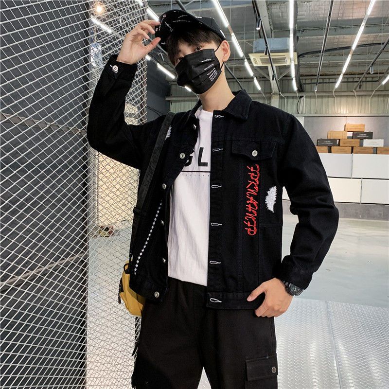 Denim jacket, men's casual slim fit jacket, men's jacket