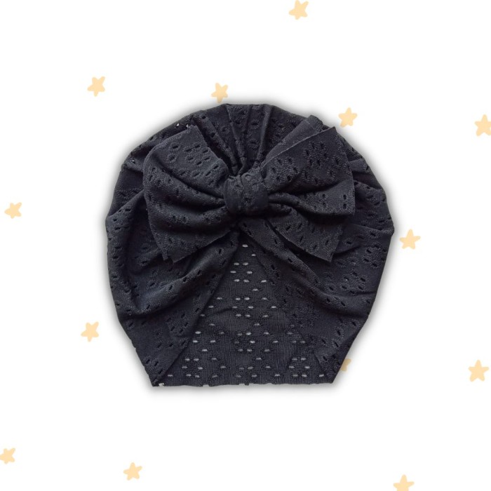 turban bayi anak fashion turban pita lace anak  1-3 tahun - babypink