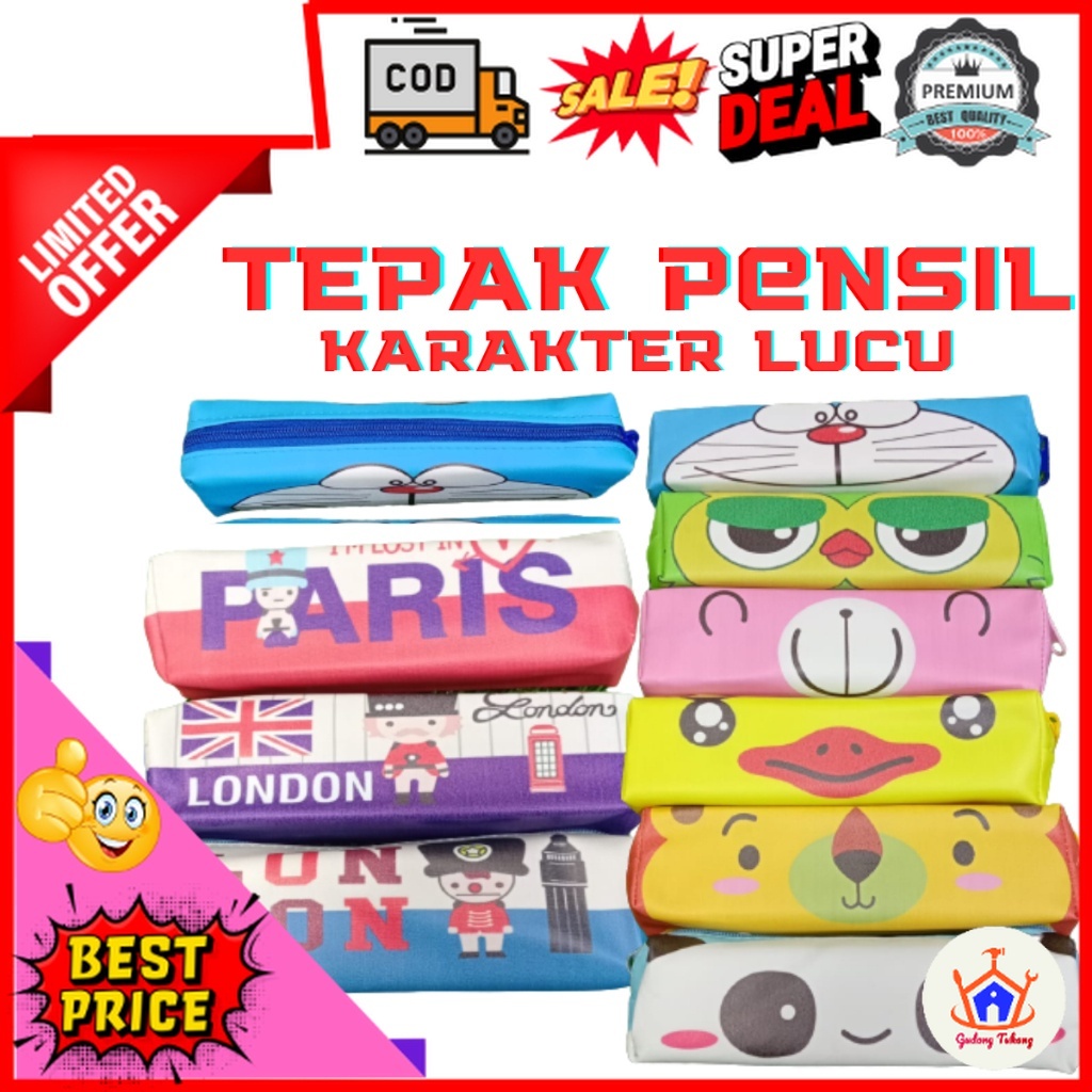 

Gudang Tukang Kotak Pensil dan Bolpoin Anak Anti Air Karakter Emon The Pooh Bebek Bird / Tepak Pensil Anti Air / Tas Serbaguna Anti Air