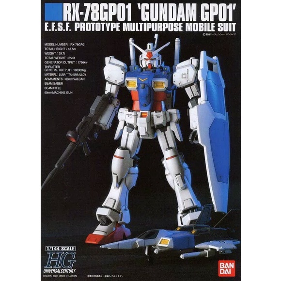 Bandai HG HGUC 1/144 RX-78 GP01 Gundam Zephyranthes GP 01