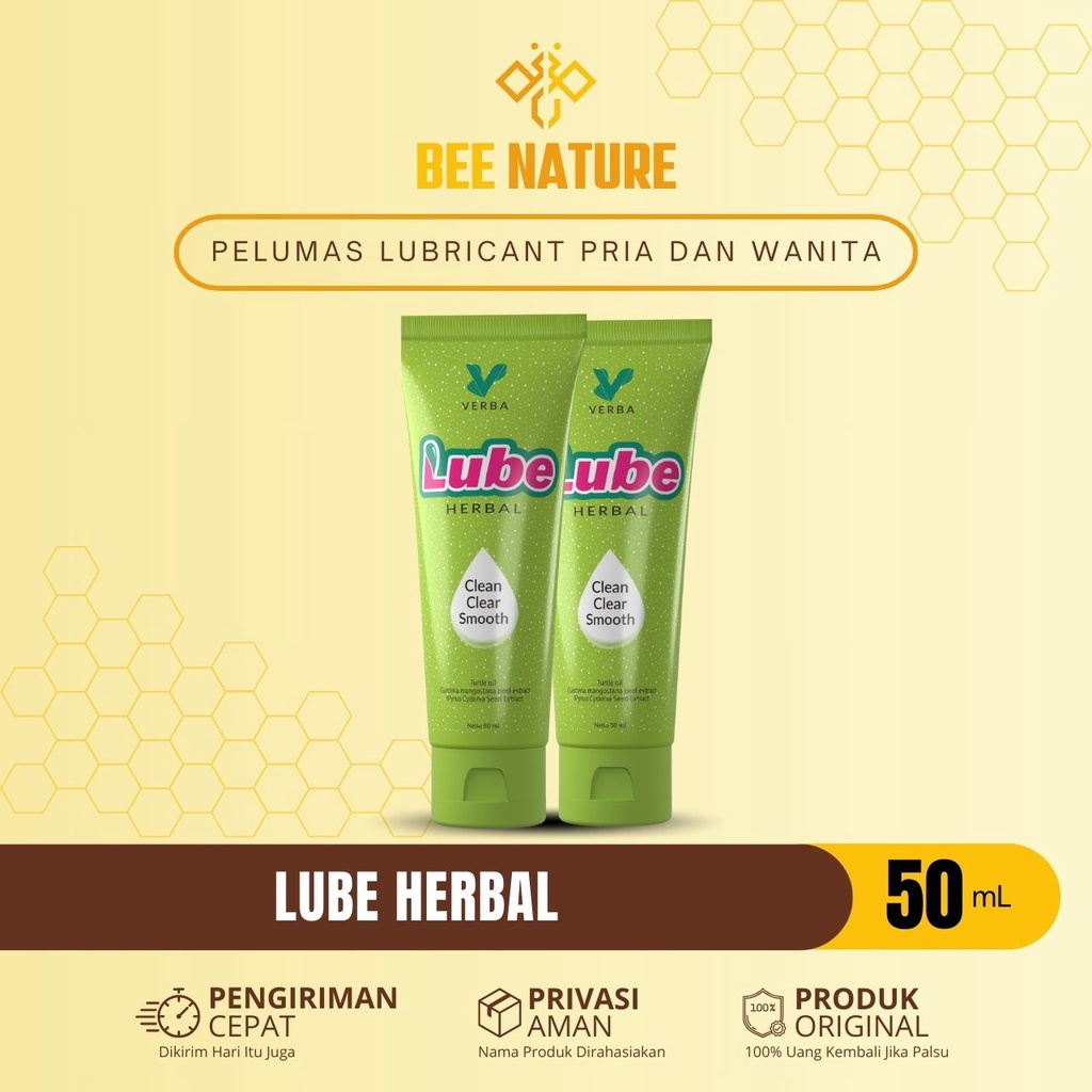 Lube Herbal Gel Pelumas Ganda Pria Wanita Water Based Lubricant Gel Aman Dan Teruji BPOM