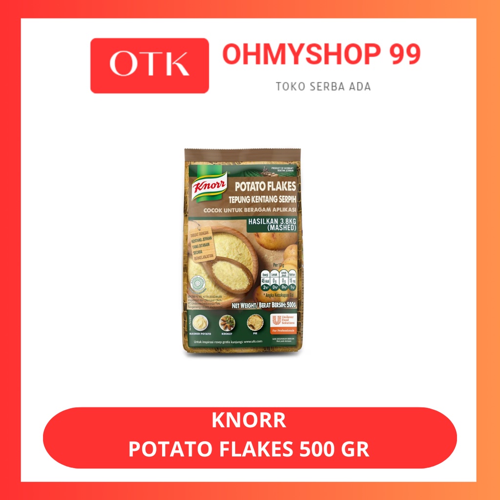 

Knorr Potato Flakes Kentang Kering Serpih 500gr