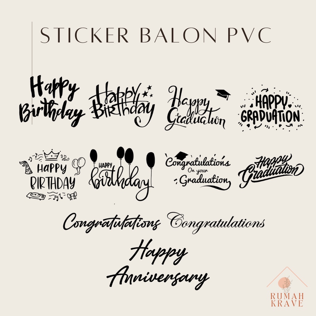 

RUMAH KRAVE - Sticker Balon PVC 20cm