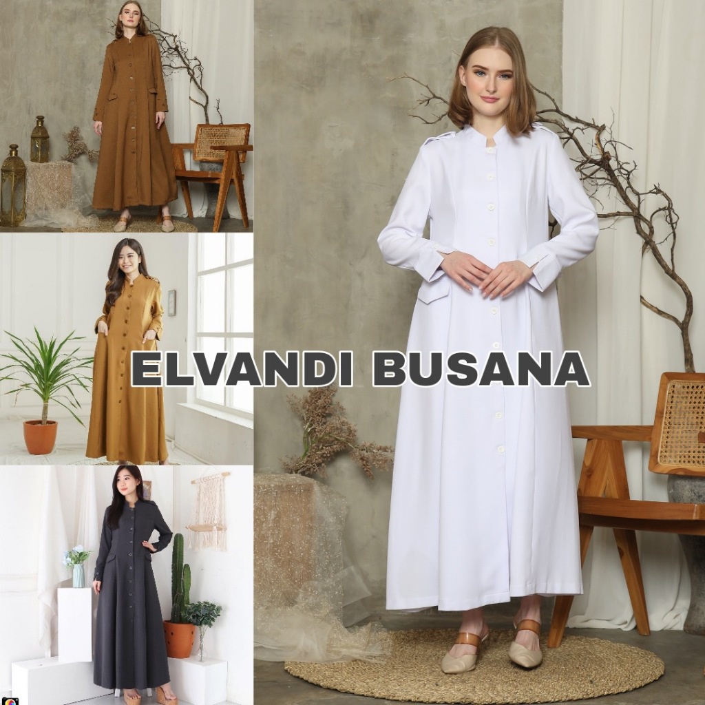 GAMIS B&V Gamis Dinas / Gamis PNS / Gamis PDH / Baju Guru Wanita / PDH Seragam Pemda Wanita / Gamis 