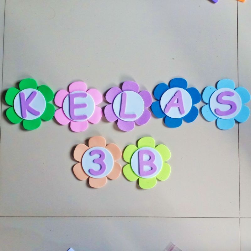 NEW (1 Huruf) Custom Nama Dekorasi Dinding/ Huruf / Pintu Kelas / Ulang Tahun