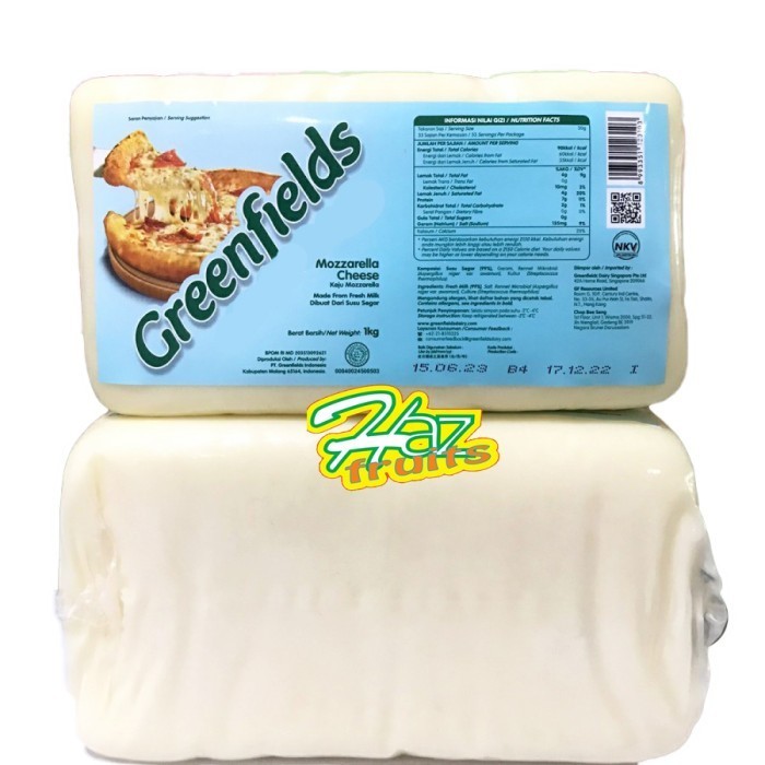 

Keju Mozarella Greenfields 1 Kg | Mozarella Cheese Greenfields