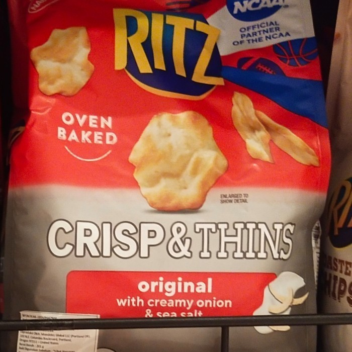 

Ritz oven baked crisp&thin original with creamy onion&sea salt 201gr