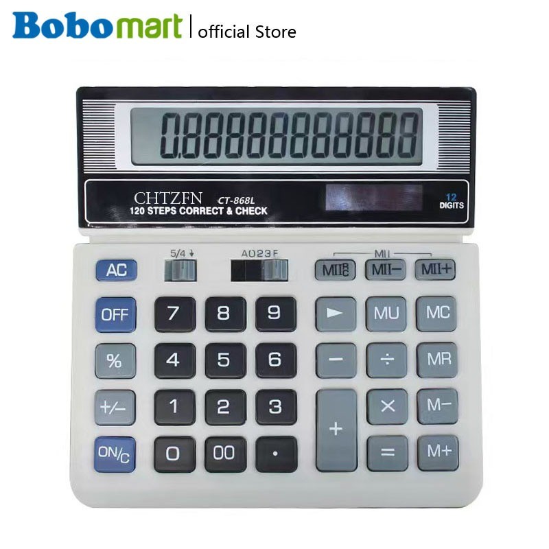 

(BOBOMART) 12 DIGIT KALKULATOR CT-868L ALAT HITUNG KALKULATOR MURAH KALKULATOR MEJA KALKULATOR MURAH