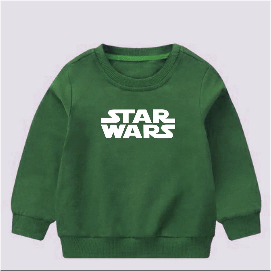 Arga Official Store Sweater STAR WARS Crewneck Jaket Anak Unisex Laki-Laki Perempuan Bisa COD