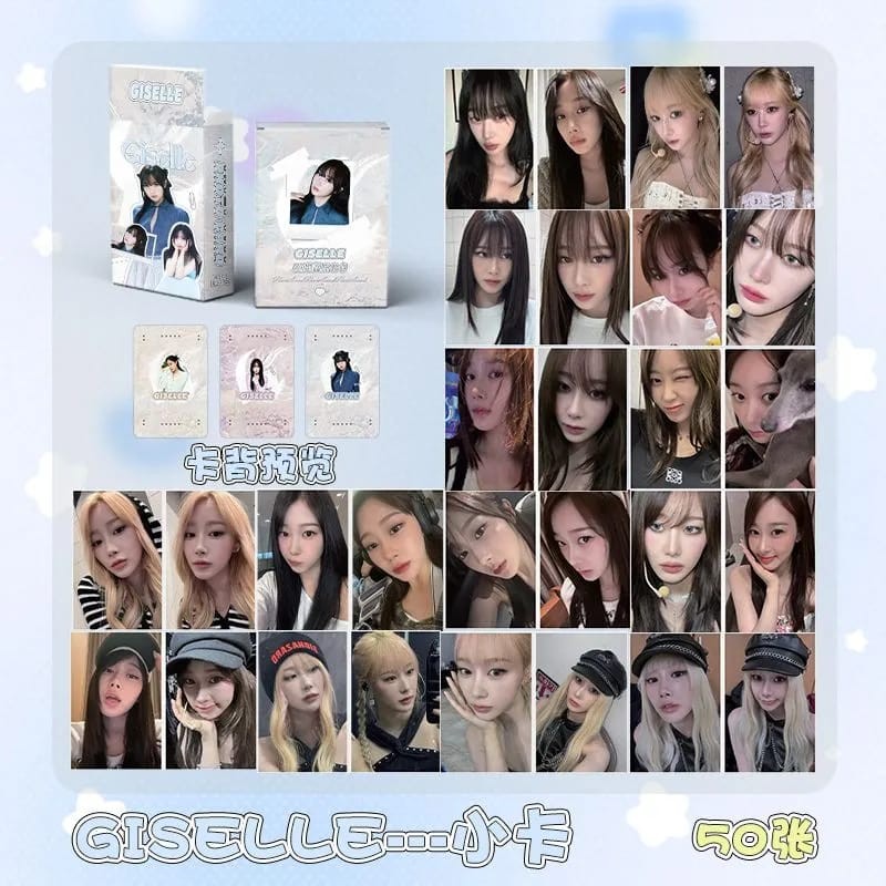 [50pcs] HOLOGRAM PACK PHOTOCARD GISELLE AESPA ALBUM LOMO CARD PHOTO CARD KPOP LOMOCARD KPOPERS PHOTO