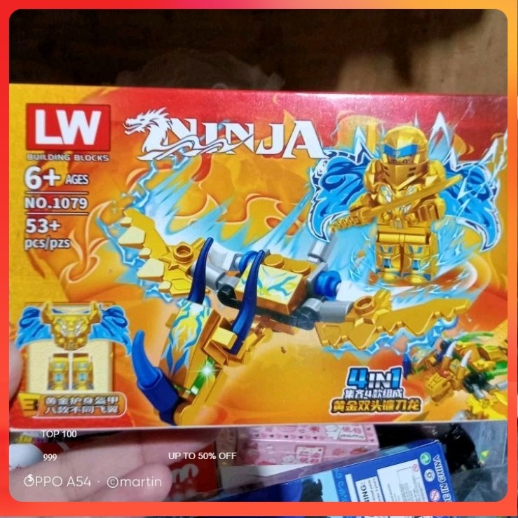 MAINAN BRICK NINJA + MOTOR RAMBUT API
